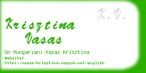 krisztina vasas business card